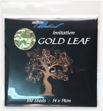 Load image into Gallery viewer, Zellen Imitation Metallic Leaf 140mm x 140mm 25 Sheets