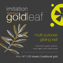 Load image into Gallery viewer, Prime Art Imitation Gilding Leaf 140mm x 140mm 25 pages