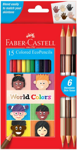 Faber-Castell 15 Colored EcoPencils World Colors
