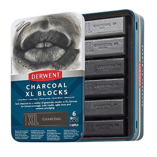 Derwent XL Charcoal Professional Quality 6 Blocks