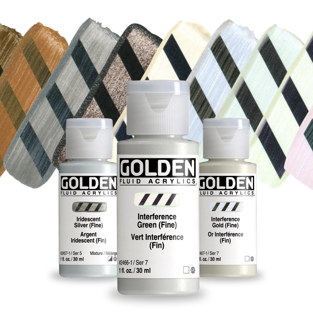GOLDEN Fluid Acrylics - Interference and Iridescent - 30ml