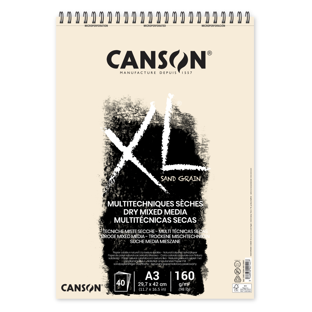 Canson XL Sand Grain Dry Mixed Media Pads A3