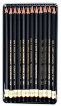 Load image into Gallery viewer, Koh-I-Noor 1900 Toison D&#39;Or Professional Graphite Pencils Set 8B - 2H Tin