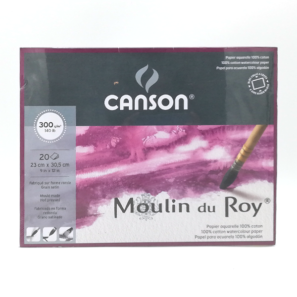Canson Moulin du Roy 100% Cotton Watercolor Papers 300gsm 12 Sheets  Watercolor Book