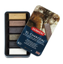 Load image into Gallery viewer, Derwent XL Charcoal Professional Quality 6 Blocks