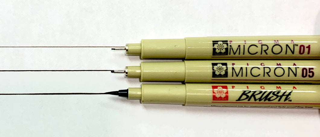 Sakura Pigma Micron Pens & Brushes