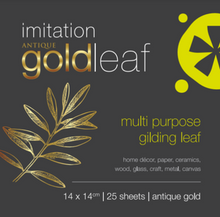 Load image into Gallery viewer, Prime Art Imitation Gilding Leaf 140mm x 140mm 25 pages