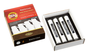 Koh-I-Noor Giaconda White Coal Assorted Grades 4pc