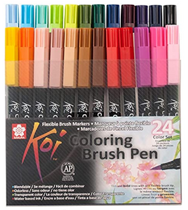 Koi Colouring Brush Pen Colour Sets