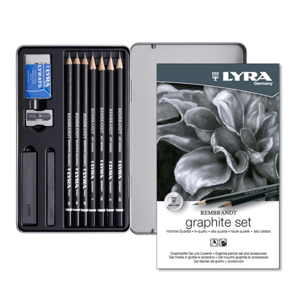 Lyra Rembrandt Graphite set - metal box 12 pcs