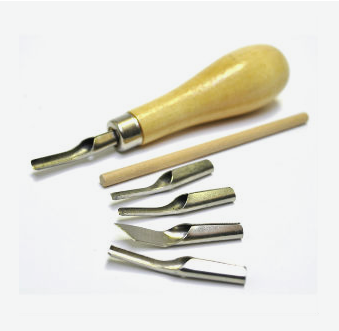 LIN003 LINO WOODEN CARVING SET