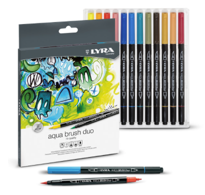 Kings Stationers - ⎆ You're gonna love this from Kings Stationers ⎆ ❤ Lyra  Aqua Brush Duo Pens ❤ ⎆  ⎆ Aqua Brush Duo  is a dual tip fibre pen suitable