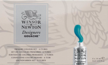 Winsor & Newton Designer's Gouache Set of 6 14ml Tubes